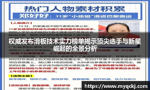 权威发布滑板技术实力榜单揭示顶尖选手与新星崛起的全景分析